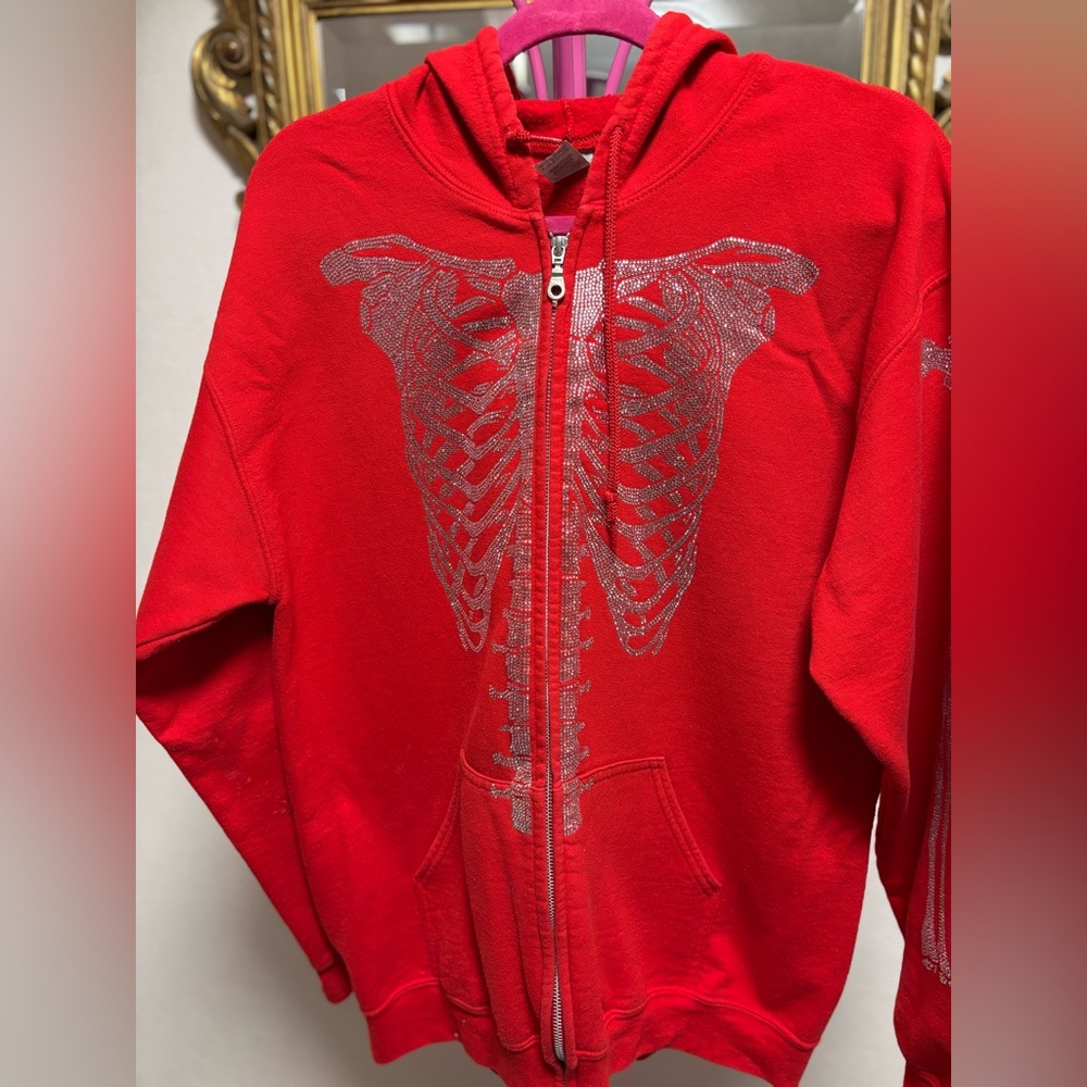 Red Skeleton Design Men's Jacket
